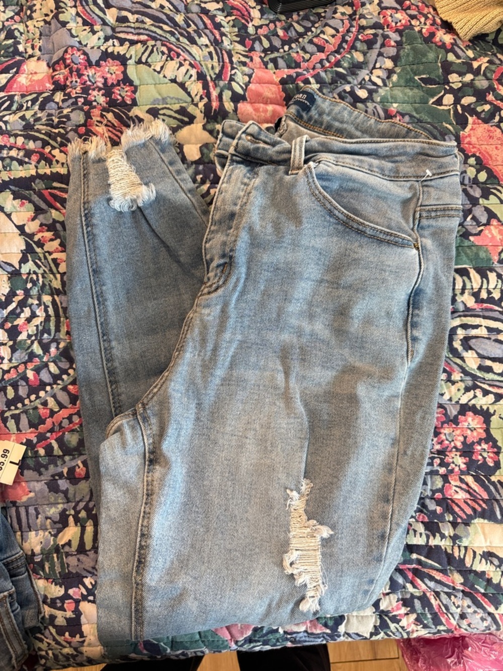 Wax Jean Light Blue Distressed Boyfriend Jeans